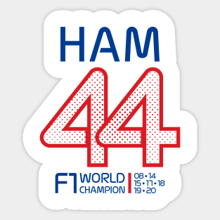 HAM 44 Red Blue Halftone Design Sticker